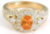 orange sapphire engagement ring